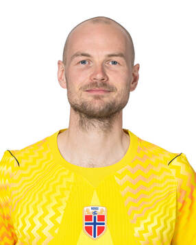 Goalkeeper Viljar Myhra of the Norwegian national football