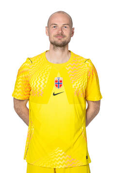 Goalkeeper Viljar Myhra of the Norwegian national football