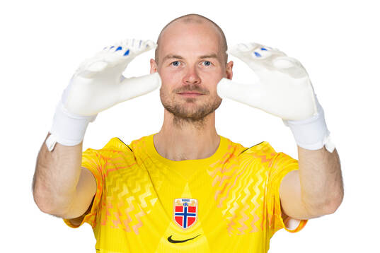 Goalkeeper Viljar Myhra of the Norwegian national football