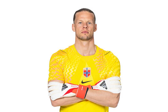 Goalkeeper Ørjan Håskjold Nyland of the Norwegian
