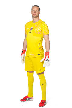 Goalkeeper Ørjan Håskjold Nyland of the Norwegian