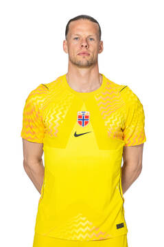 Goalkeeper Ørjan Håskjold Nyland of the Norwegian