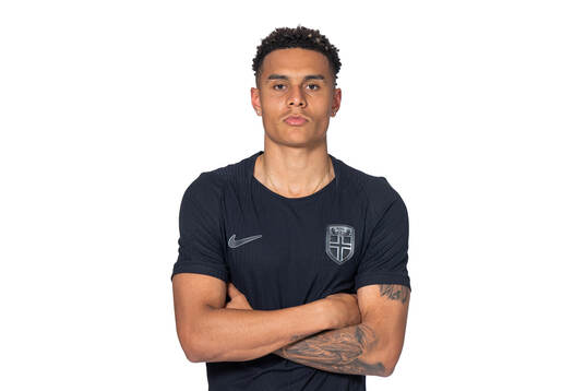 Antonio Nusa of the Norwegian national football team poses