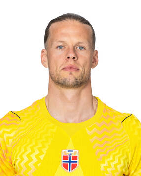 Goalkeeper Ørjan Håskjold Nyland of the Norwegian