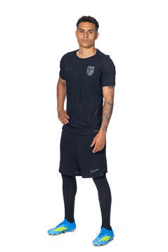 Antonio Nusa of the Norwegian national football team poses