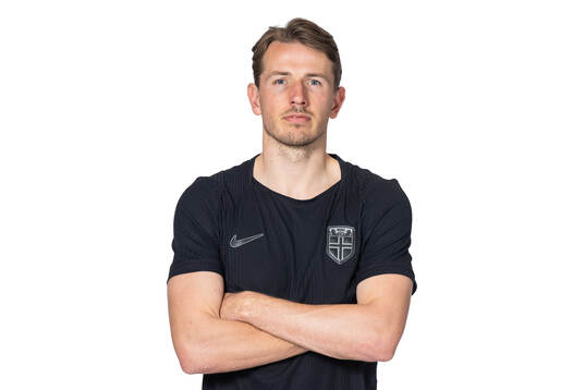 Sander Berge of the Norwegian national football team poses