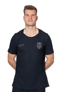 Alexander Sørloth of the Norwegian national football team