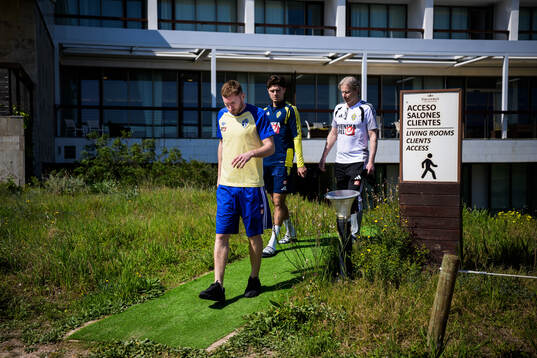 Injured player Dejan Kulusevski, Besfort Zeneli and team