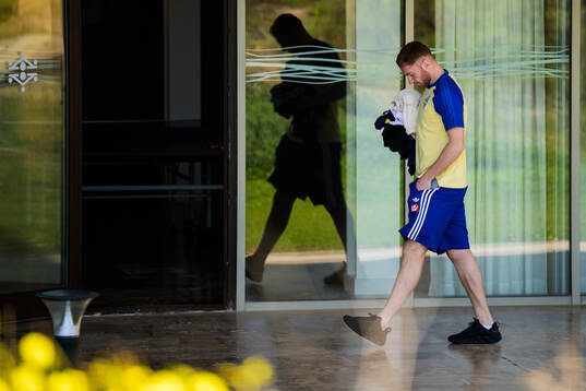 Injured player Dejan Kulusevski of the Swedish national