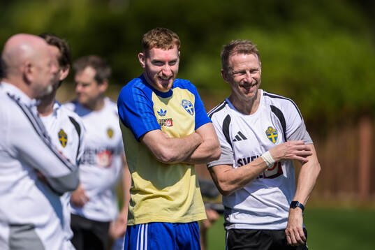 Injured player Dejan Kulusevski of the Swedish national