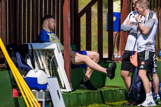 Injured player Dejan Kulusevski of the Swedish national
