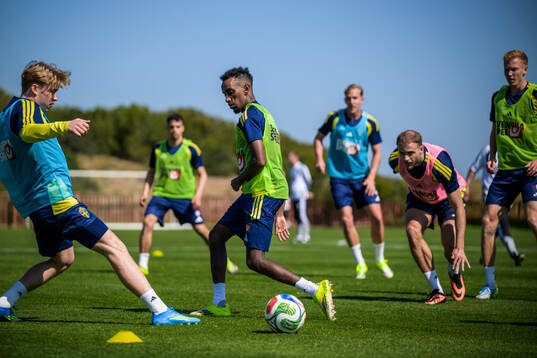 Daniel Svensson and Taha Abdi Ali of the Swedish national