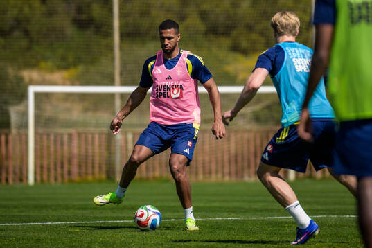 Isak Hien of the Swedish national football team