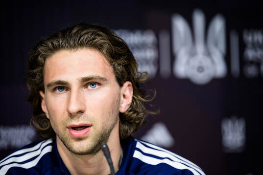 Illia Zabarnyi of the Ukrainian national football team