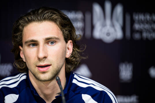Illia Zabarnyi of the Ukrainian national football team