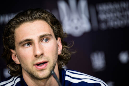 Illia Zabarnyi of the Ukrainian national football team
