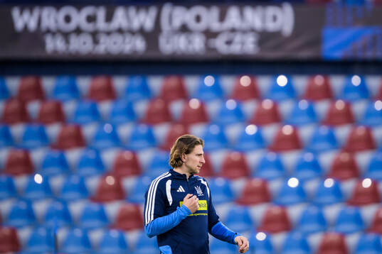 Illia Zabarnyi of the Ukrainian national football team