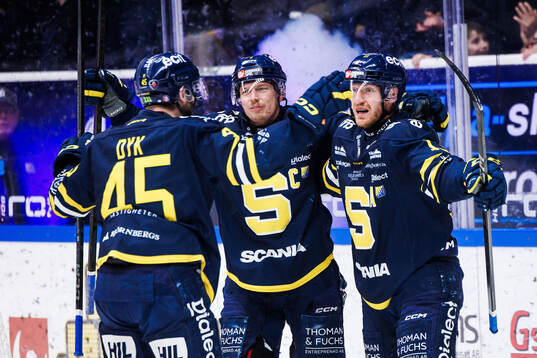 Södertäljes Henrik Eriksson jublar