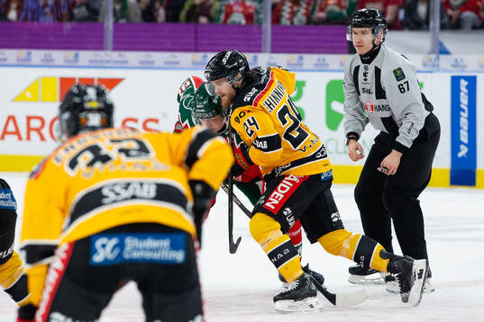 Luleås Brendan Shinnimin crosscheckar Frölundas Filip