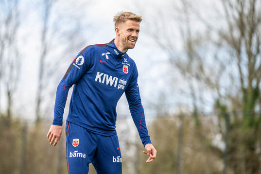 Kristoffer Ajer of the Norwegian national football team