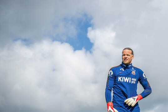Goalkeeper Ørjan Håskjold Nyland of the Norwegian