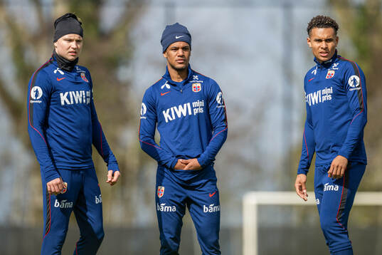 Andreas Schjelderup, Oscar Bobb and Antonio Nusa of the