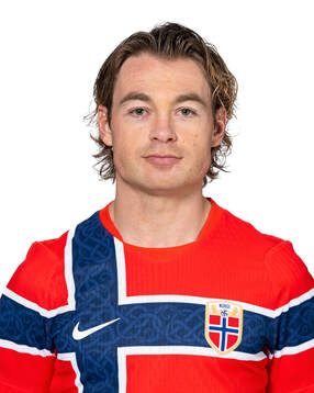 Patrick Berg of the Norwegian national football team poses