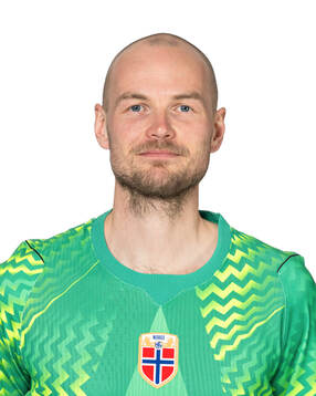 Goalkeeper Viljar Myhra of the Norwegian national football