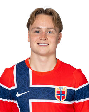Andreas Schjelderup of the Norwegian national football team