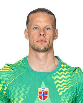 Goalkeeper Ørjan Håskjold Nyland of the Norwegian