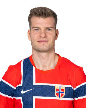 Alexander Sørloth of the Norwegian national football team