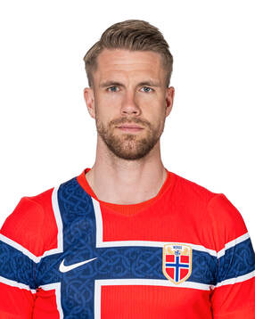 Kristoffer Ajer of the Norwegian national football team