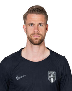 Kristoffer Ajer of the Norwegian national football team