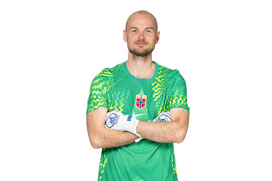 Goalkeeper Viljar Myhra of the Norwegian national football
