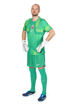 Goalkeeper Viljar Myhra of the Norwegian national football
