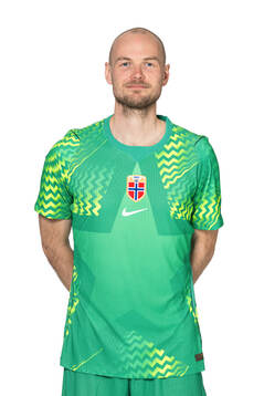 Goalkeeper Viljar Myhra of the Norwegian national football