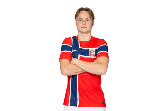 Andreas Schjelderup of the Norwegian national football team