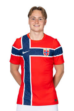 Andreas Schjelderup of the Norwegian national football team