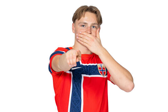Andreas Schjelderup of the Norwegian national football team
