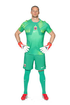 Goalkeeper Ørjan Håskjold Nyland of the Norwegian