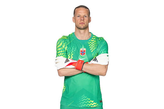 Goalkeeper Ørjan Håskjold Nyland of the Norwegian