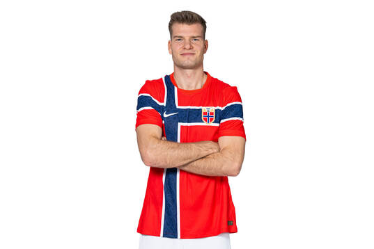 Alexander Sørloth of the Norwegian national football team