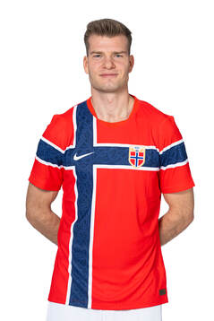 Alexander Sørloth of the Norwegian national football team