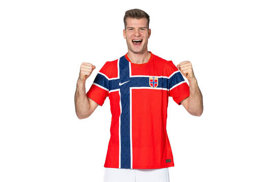 Alexander Sørloth of the Norwegian national football team