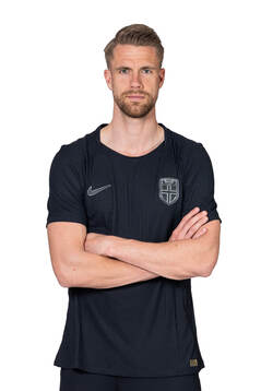 Kristoffer Ajer of the Norwegian national football team
