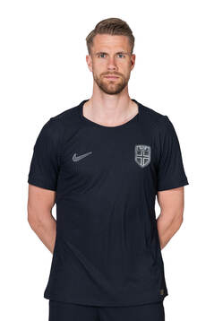 Kristoffer Ajer of the Norwegian national football team