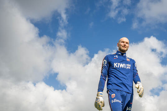 Goalkeeper Viljar Myhra of the Norwegian national football