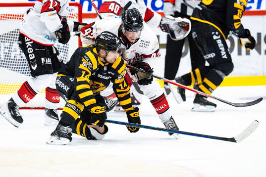 Skellefteås Andreas Johnson och Malmö Redhawks Robin Salo