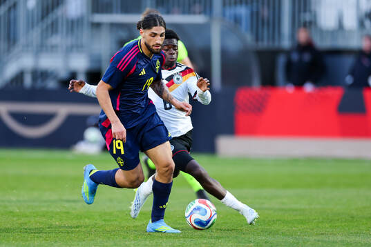 during the UEFA Under-19 Euro Qualifier football match