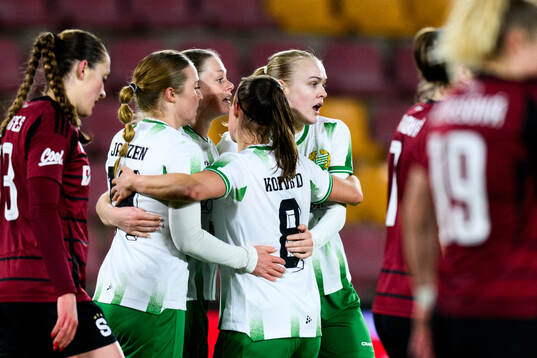 Players of Hammarby celebrate 2-2